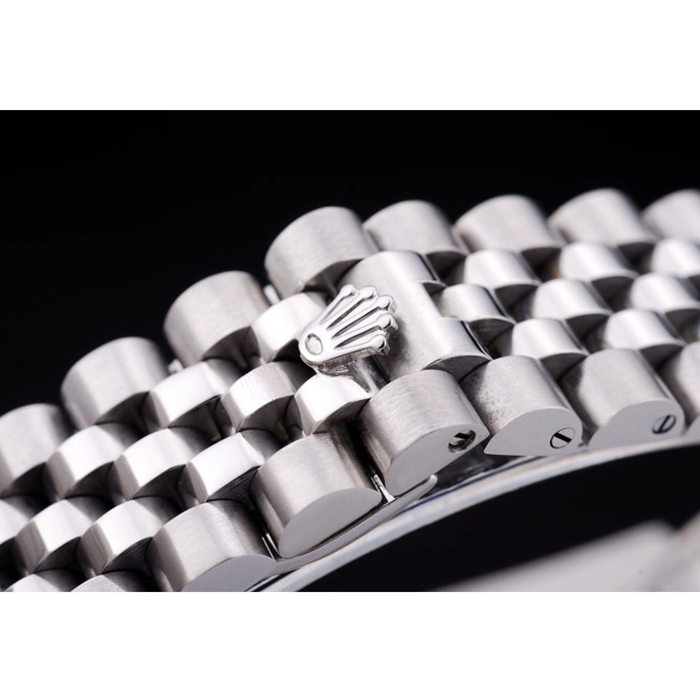 Aaa replica watch Bezel Diamonds Silver Datejust 7455 Rolex Dial Ribbed 0729